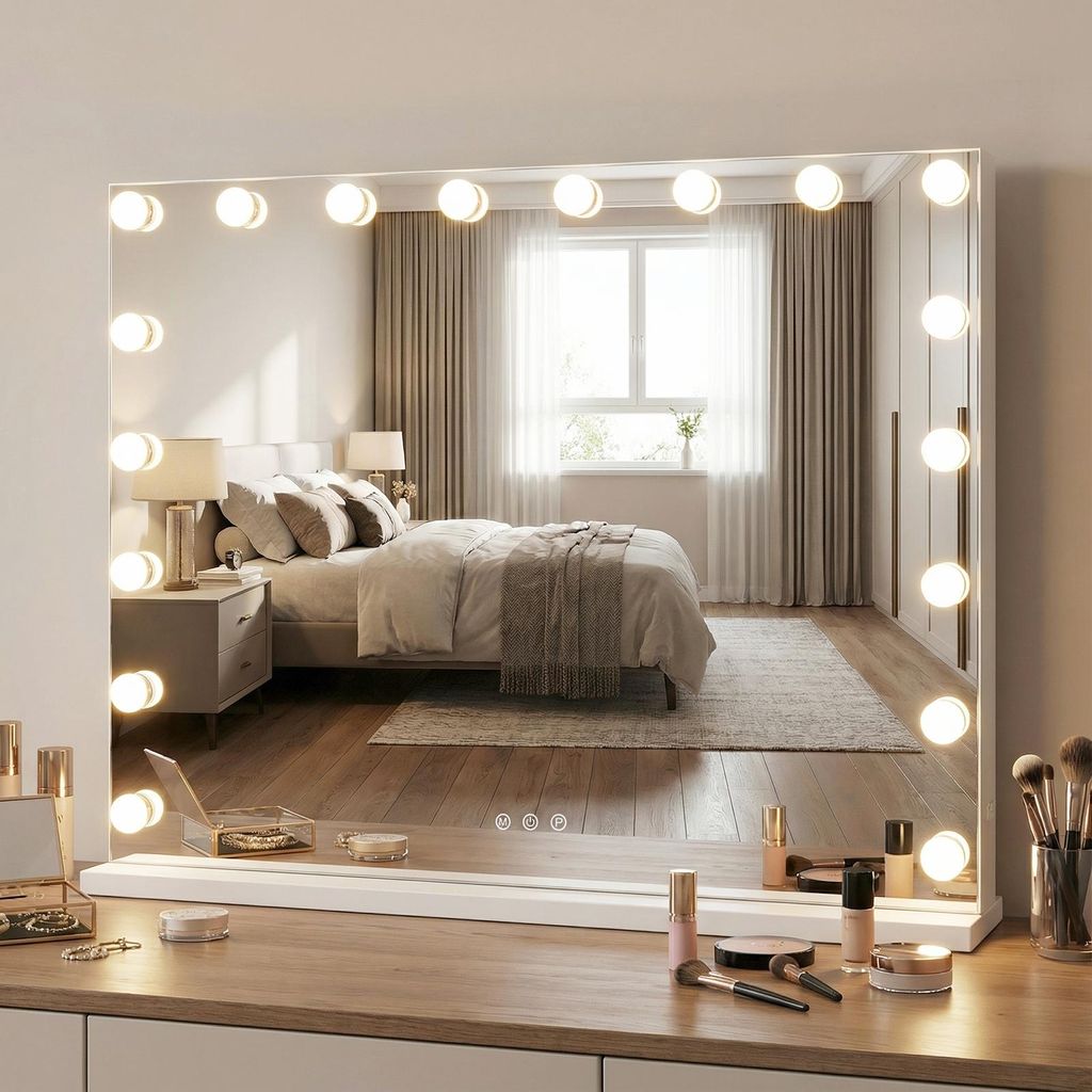 Miroir de maquillage COSTWAY Hollywood, miroir cosmétique Image du produit 