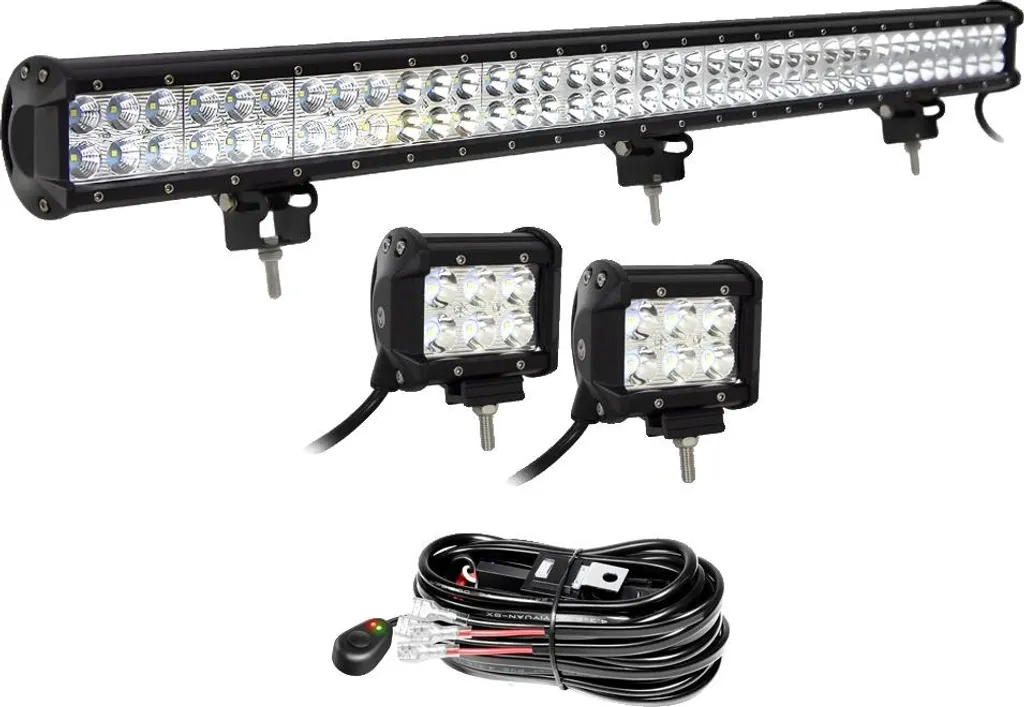 Rampe LED tout-terrain 234W avec deux projecteurs 18W pour 4x4 et SUV