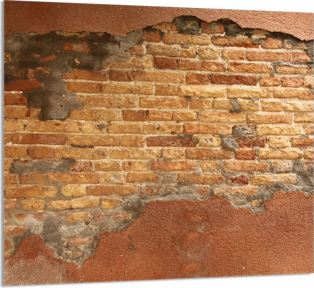 PIATTO IN VETRO PER CUCINA 65x60 Mattone
