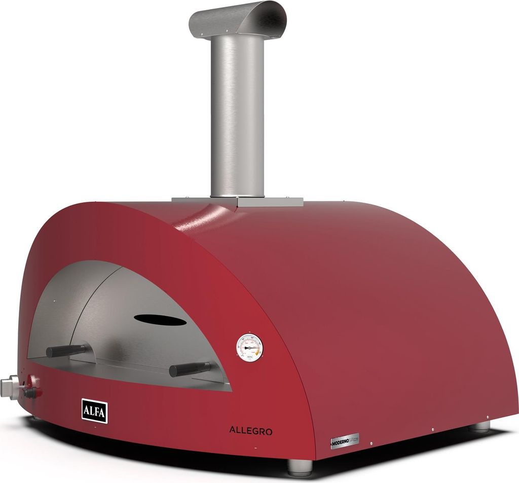 Alfa Forni Moderno 5 Pizze Hybrid Antik Rot
