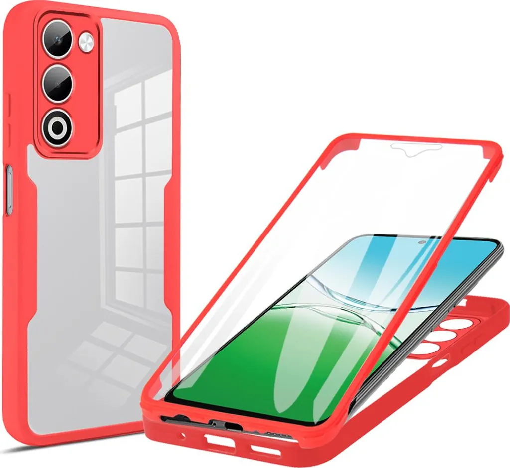 Yoedge Custodia 360° Per OPPO Find X5 Pro, Cover Con Protezione Schermo Integrata, Silicone TPU E PC, Viola