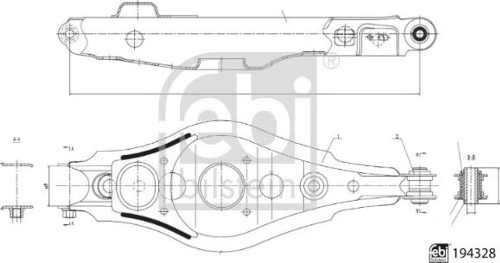 Bras de suspension FEBI 194328 pour confort de route et sécurité