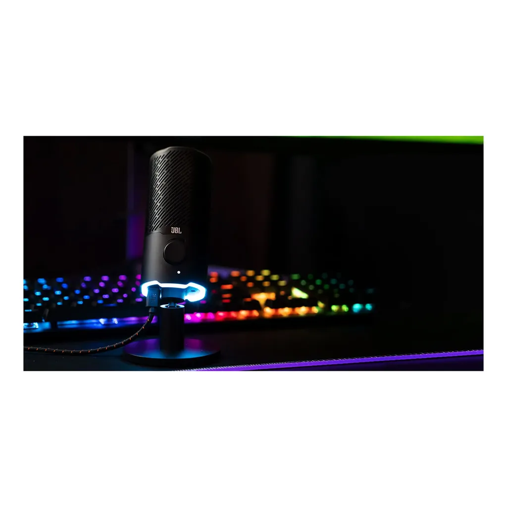 Microphone JBL Quantum Stream noir pour télétravail et visioconférence - 2