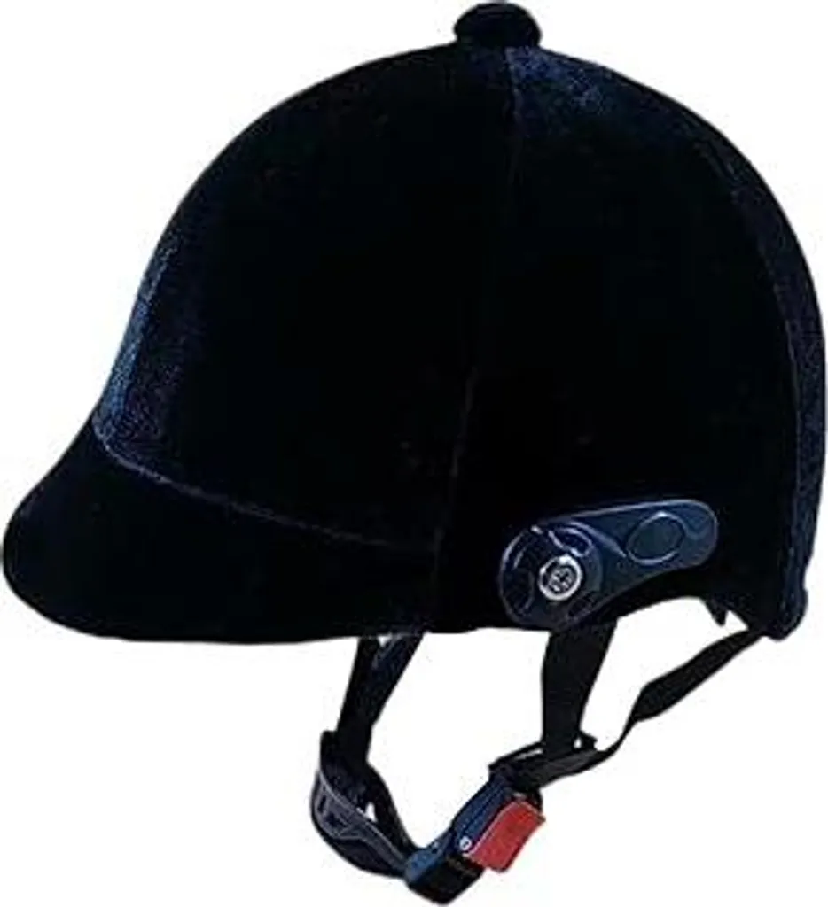 Attrezzatura Equitazione Fenteer: Casco in Velluto Nero Regolabile