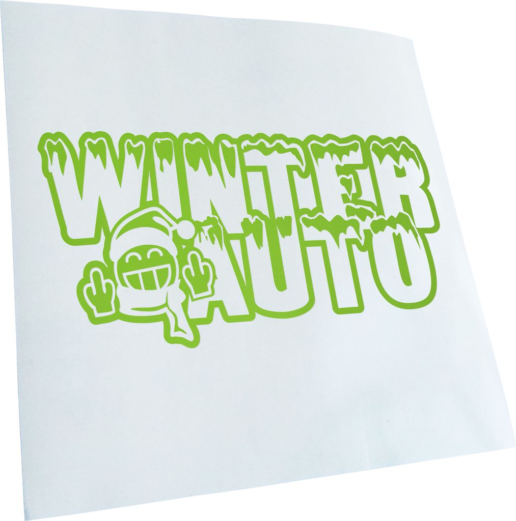 Kiwistar - Autoaufkleber - -Winterauto Schnee EIS Heckscheibenaufkleber - Aufkleber für Auto Kfz Fahrrad, LKW, Truck Mofa