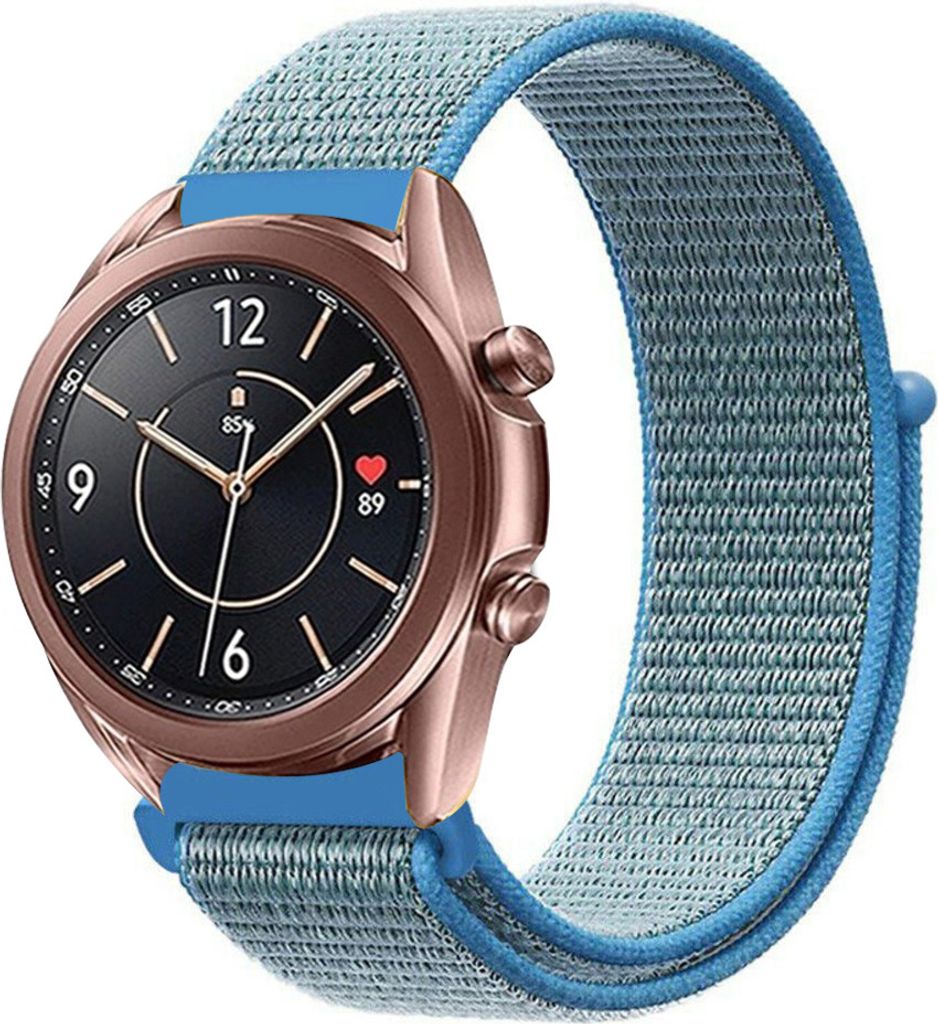 Strap-it Samsung Galaxy Watch 3 41mm Nylonarmband (Blau)