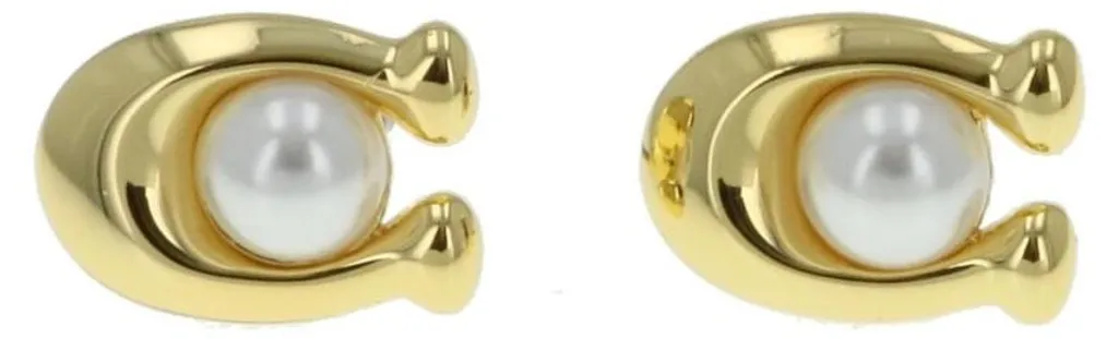 Boucles d'oreilles perle véritable et or brillant - Design élégant 12mm