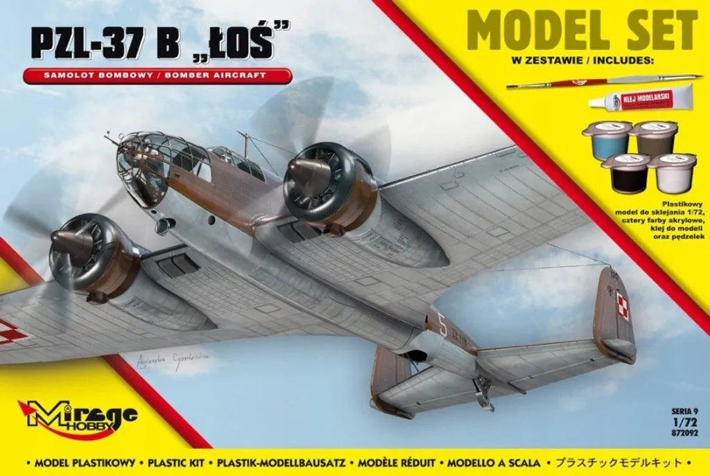 Cadeau pour Passionné d'Aviation Bombardier PZL-37B Łoś Maquette Historique