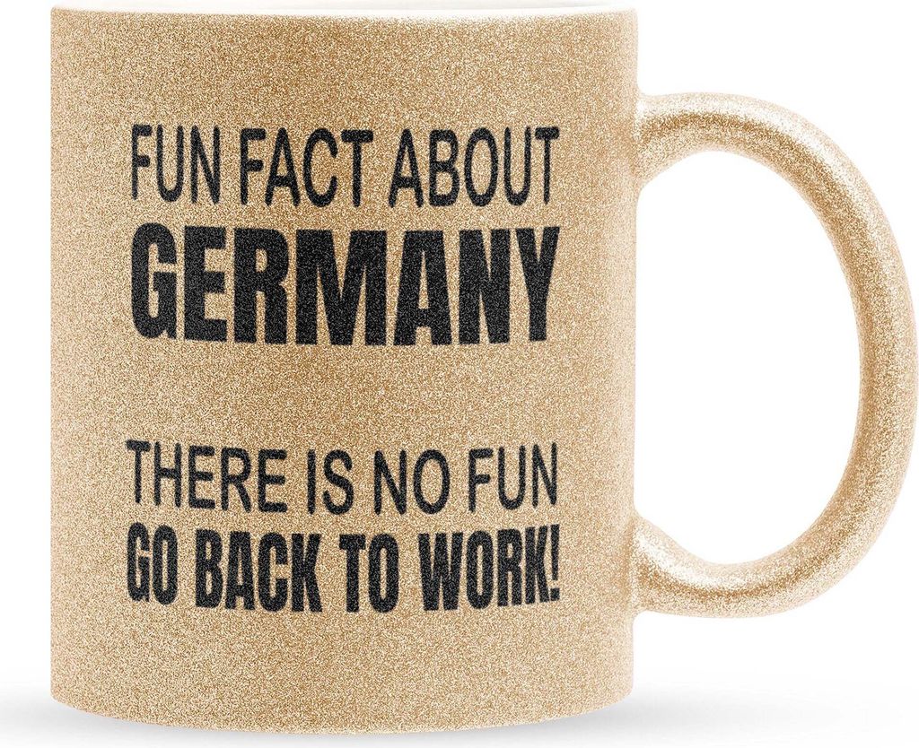 22Feels Glitzertasse Gold Lustige Büro Humor Wichtelgeschenk Spruch Geschenk Arbeitskollege Kaffeetasse Witzig Männer Frauen Haferl Geburtstag We...