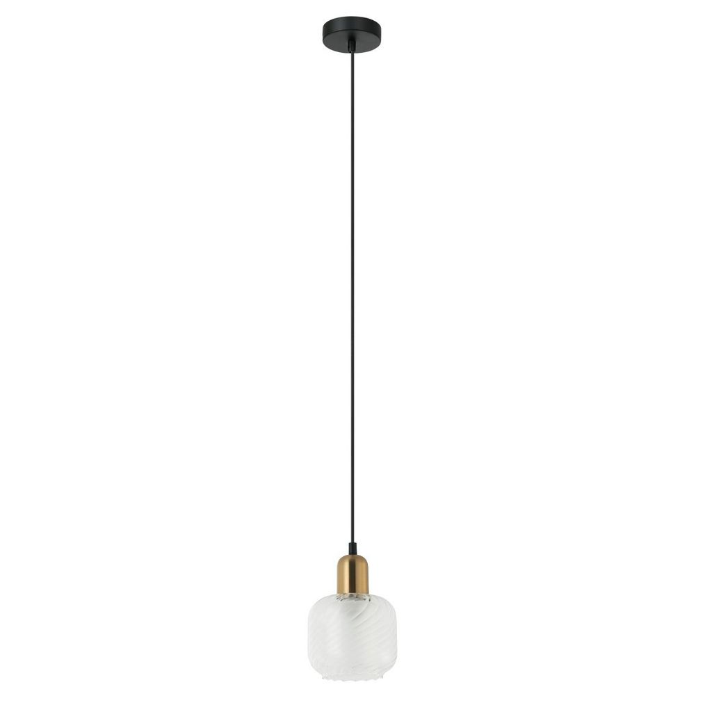 Lampa wisząca Lamezia brąz antyczny-czarna-biała 1xE27x40W Zdjęcie produktu 