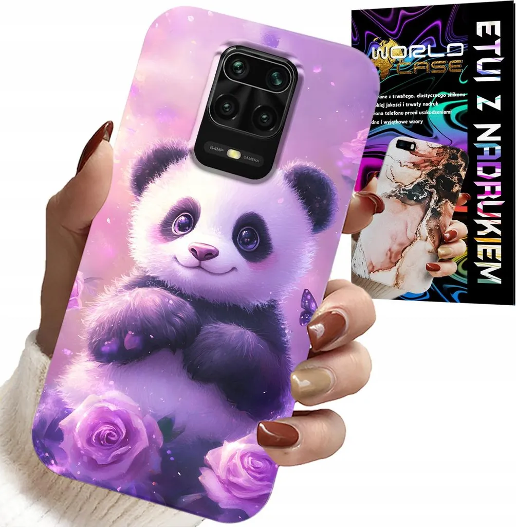 Custodia Simpatica Panda Xiaomi Note 9 Pro + Vetro Protettivo