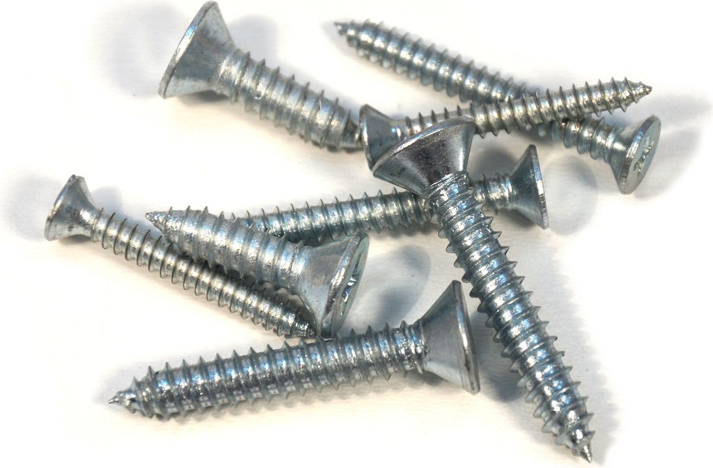 DIN 7982-C Senkkopf-Blechschrauben Kreuzschlitz Bohrspitze-selbstschneidend verzinkt (20 Stück, 3.9x13)