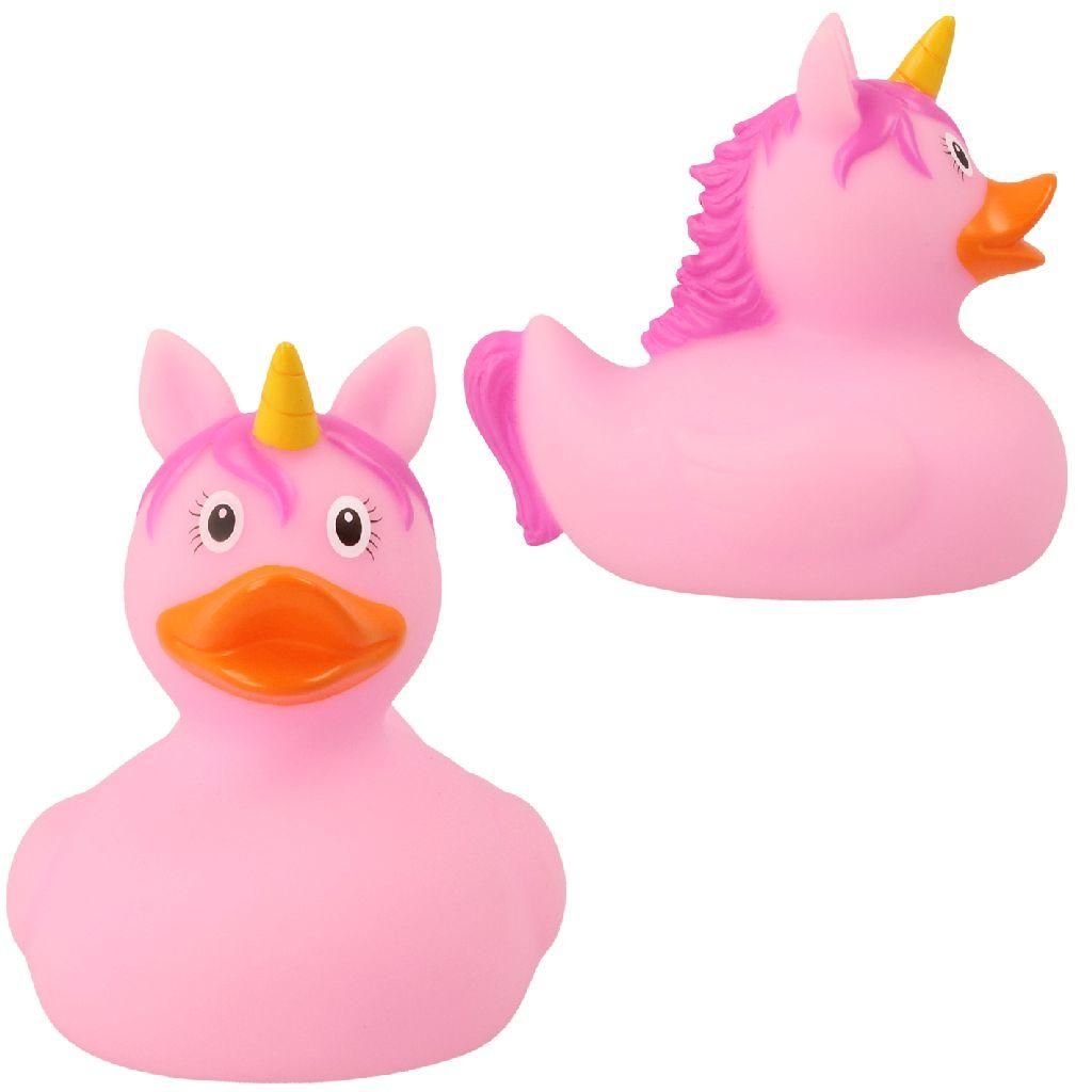 van der Meulen Badeente Einhorn rosa Gummibadespielzeug Produktbild 