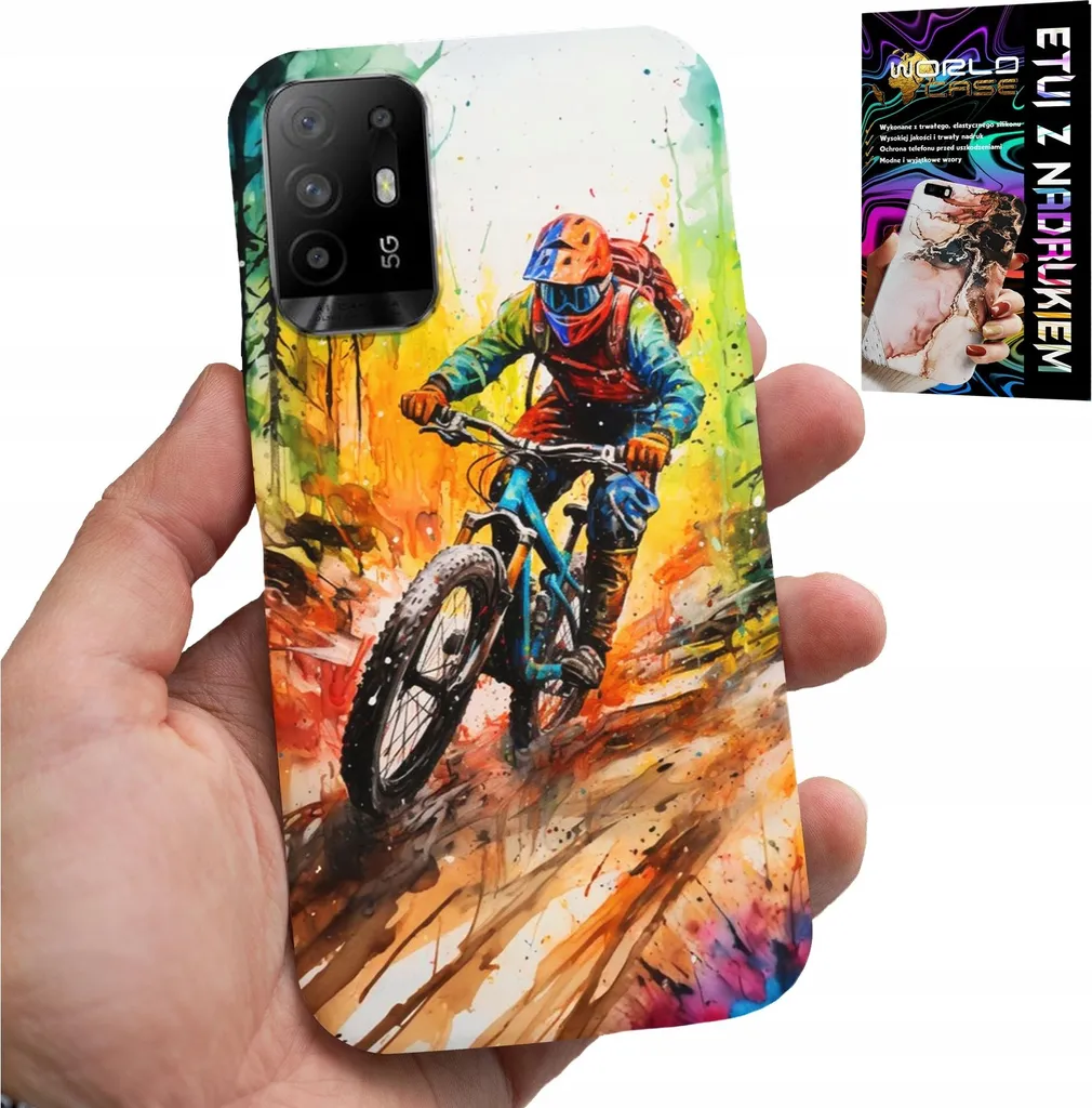 Custodia per Oppo Reno 5Z / A94 5G - Spedizione in mountain bike in vetro estremo
