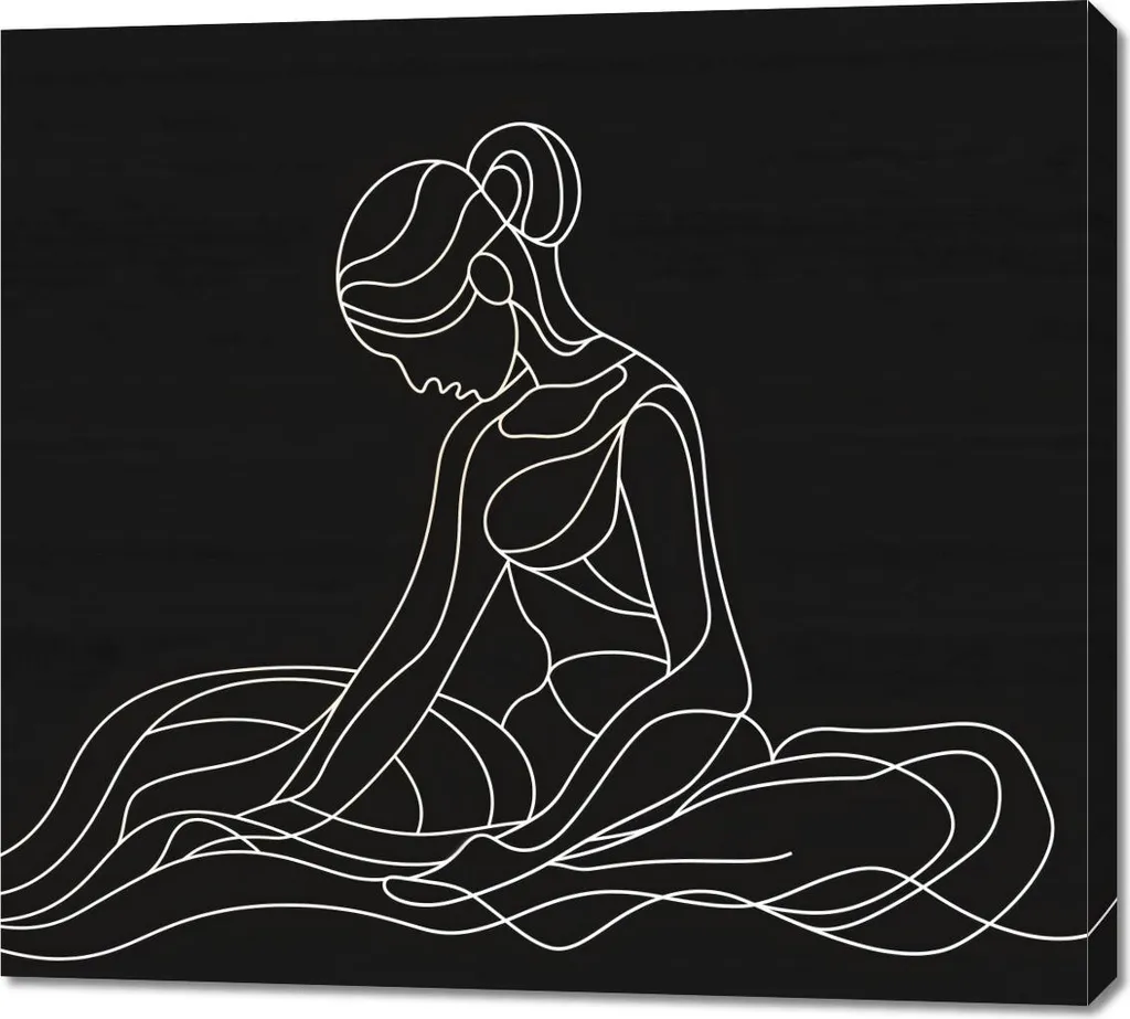 Quadro Tela 100x90 cm Figura Seduta | Alta Qualità Prezzo Imbattibile