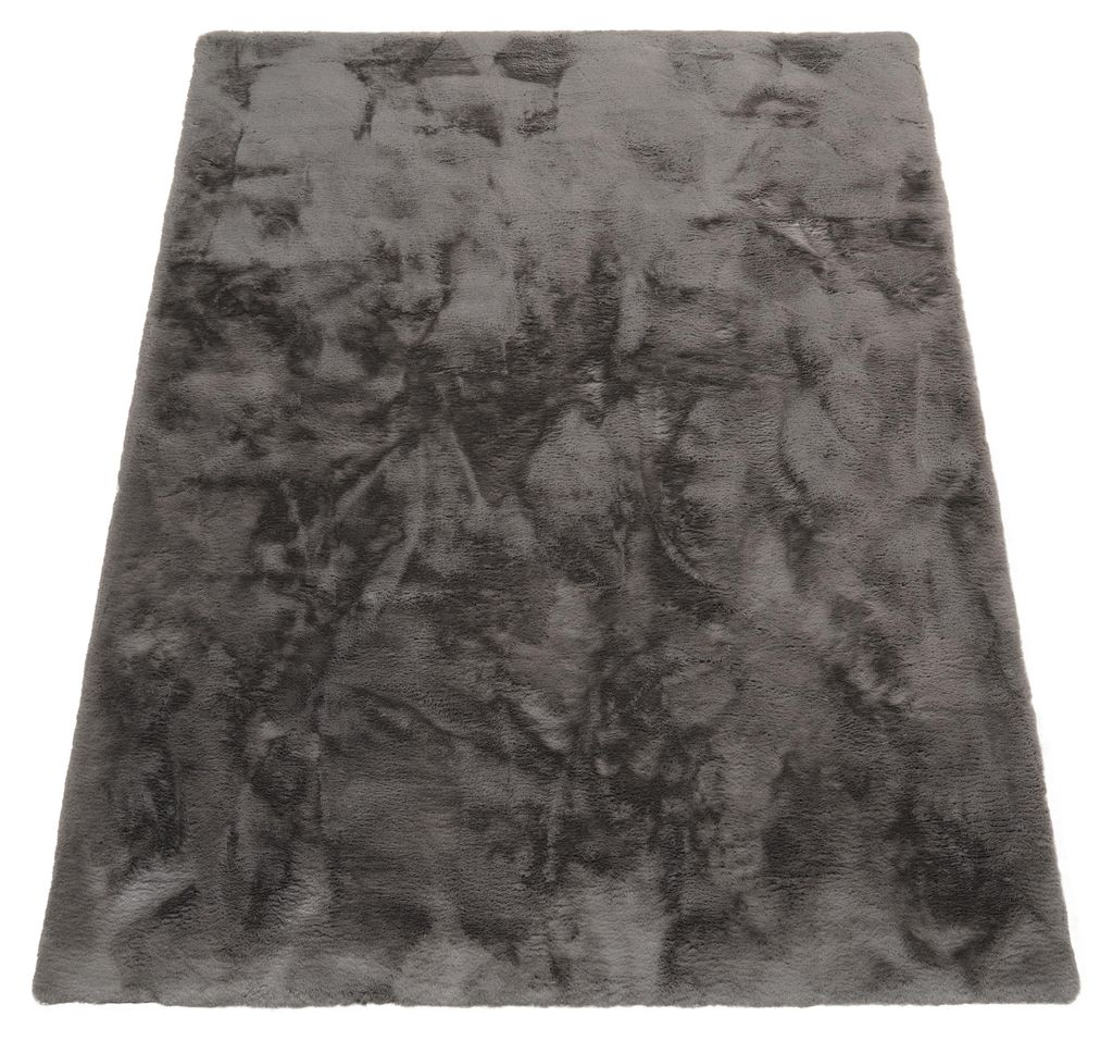 Hochflor Teppich Wohnzimmer Shaggy Kaninchenfell Imitat Produktbild 