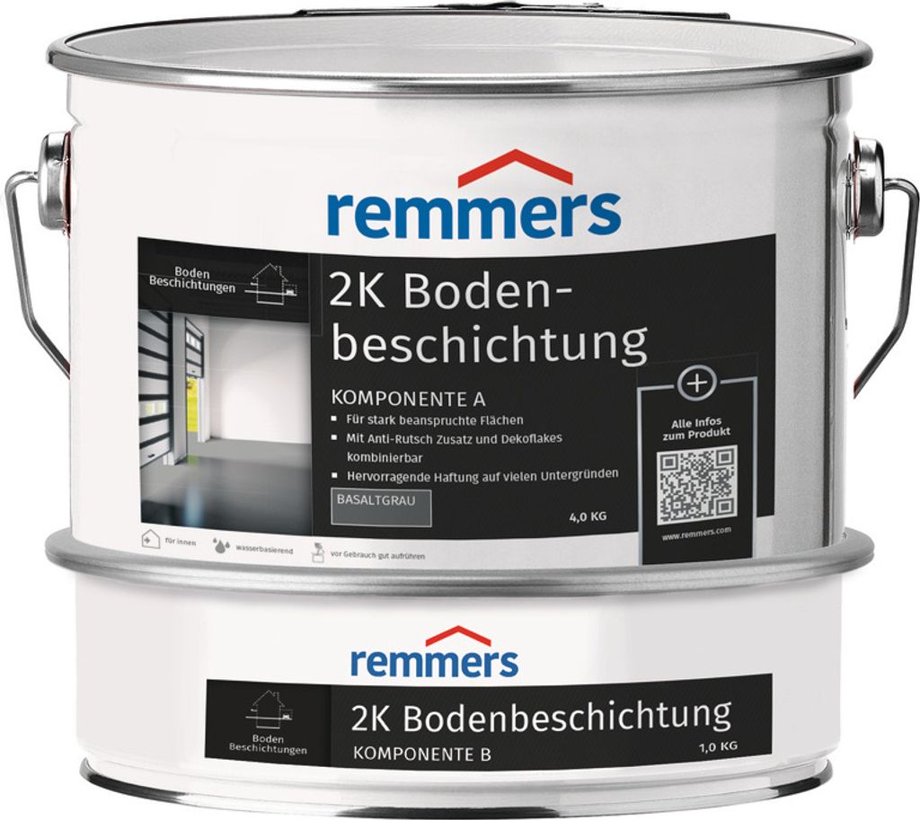 Remmers 2K Bodenbeschichtung basaltgrau 5 kg, Beton- und Bodenfarbe