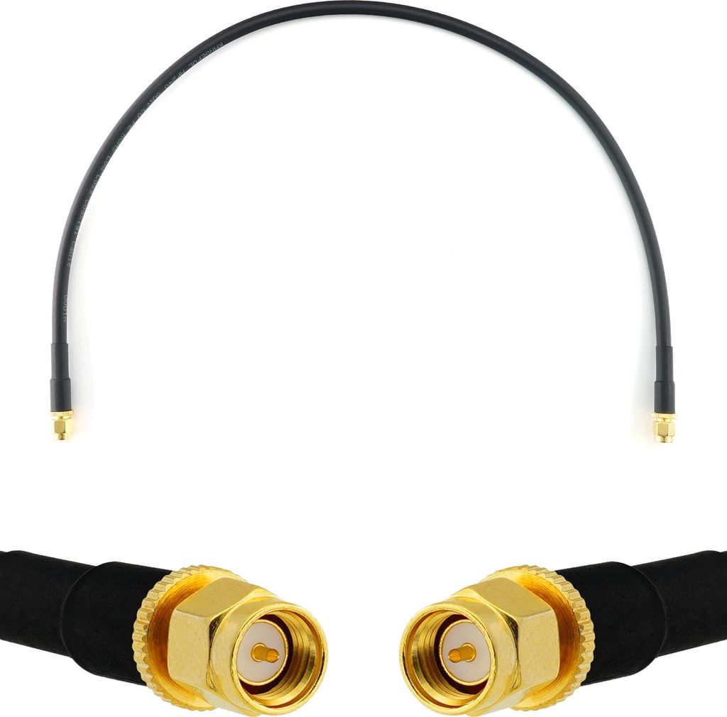SMA Stecker auf SMA Stecker 50cm — HF-240 (LMR 240 Äquivalent) Verlängerung Antennenkabel — für WiFi RF Antenne GSM LTE 4G 5G 6G Router Sign...