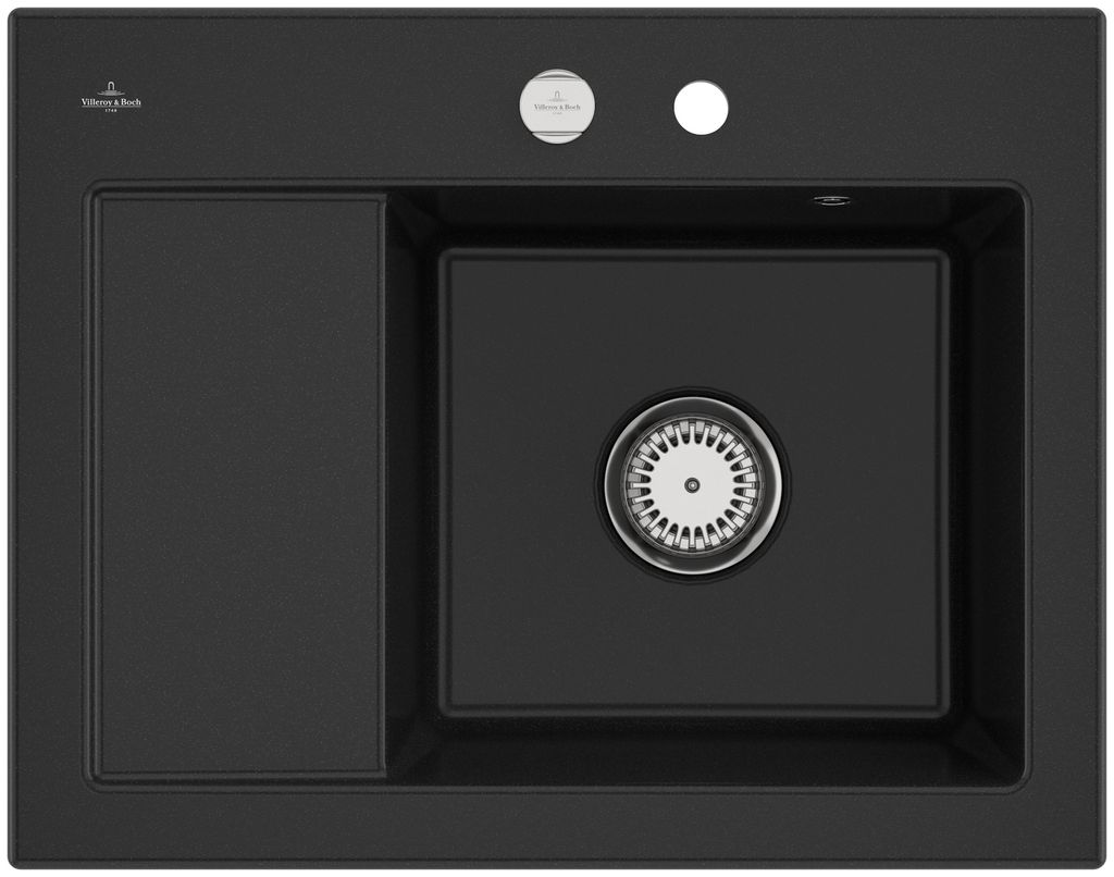 Villeroy & Boch Keramikspüle 331302J0, Subway 45 Compact Einbauspüle - inkl.