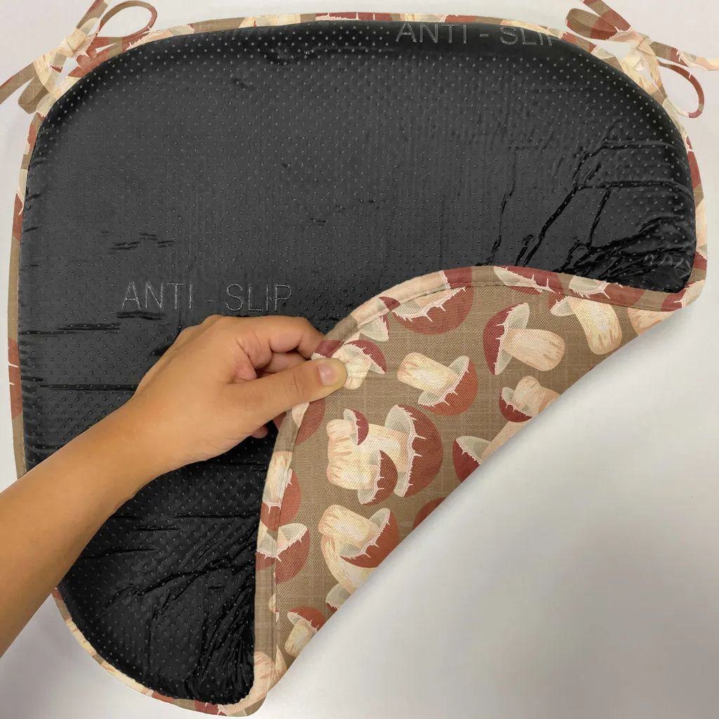 Coussin de Chaise Imperméable à Sangles 40x40 Motif Champignon Vintage
