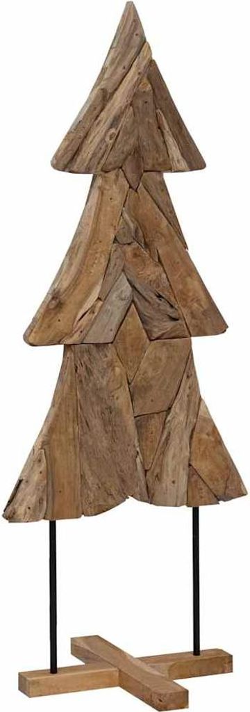 Weihnachtsbaum mit Ständer Braun 151 cm Massivholz Teak