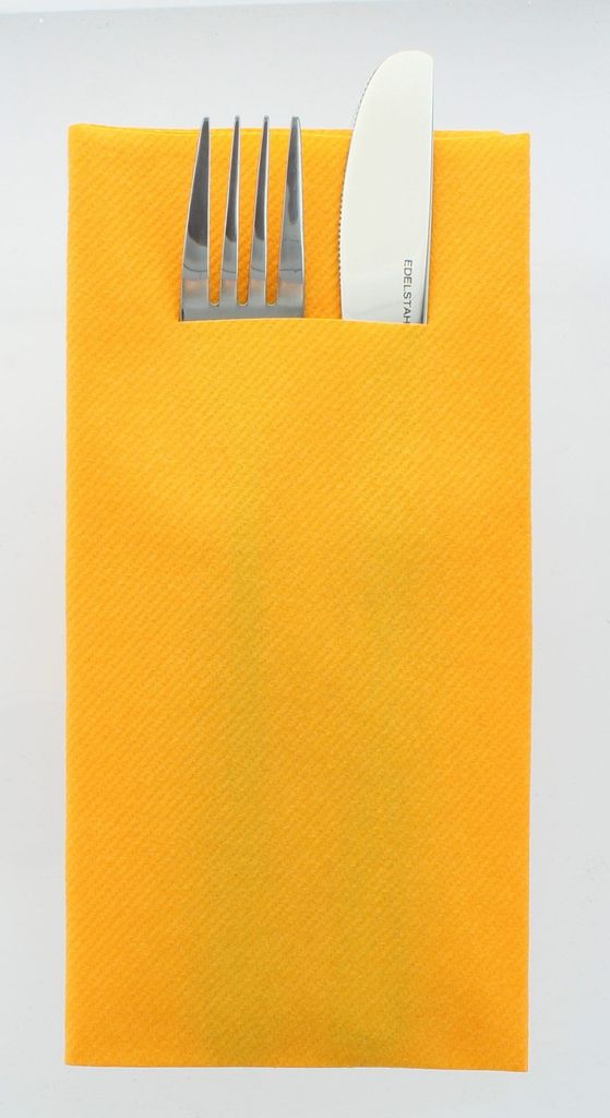 Airlaid Besteckservietten Curry/Orange, 40 x 40 cm, 75 Stück - Mank