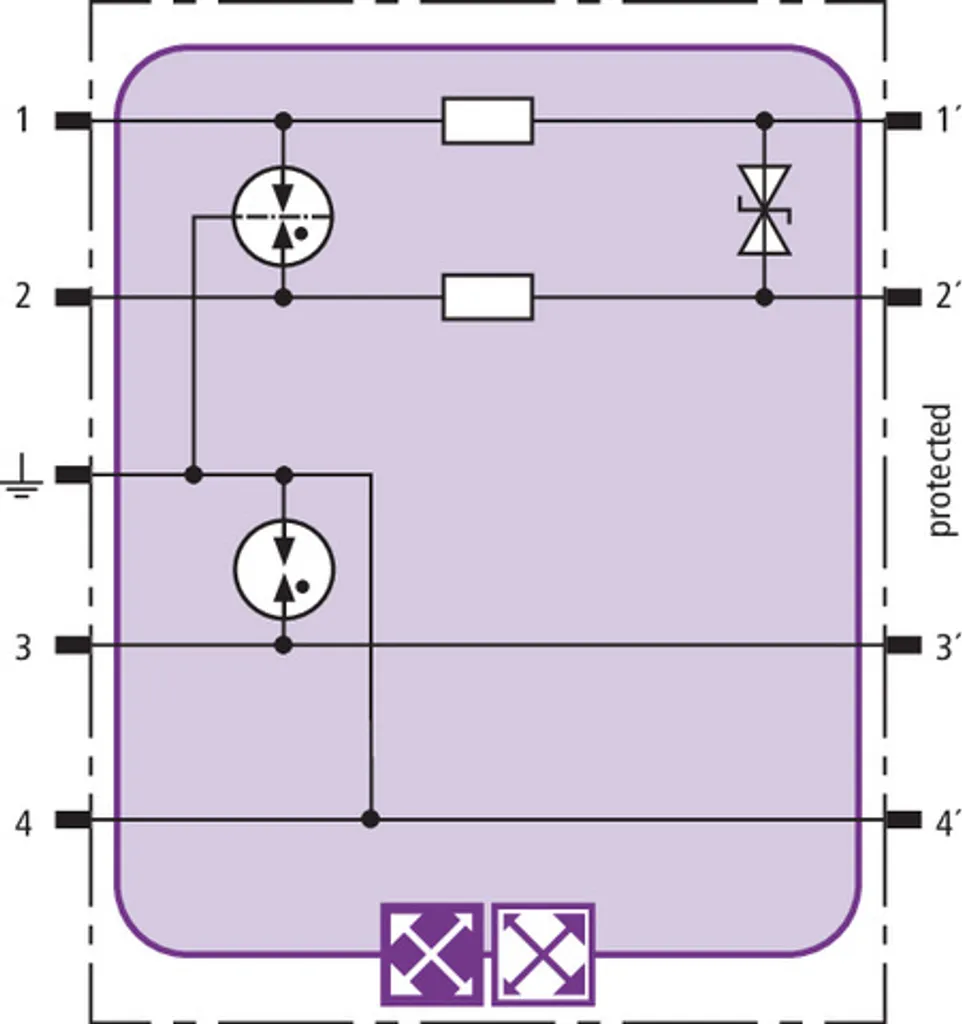 Dehn 920244 BXT ML2 BDS24 Module de dérivation combiné protection - 3