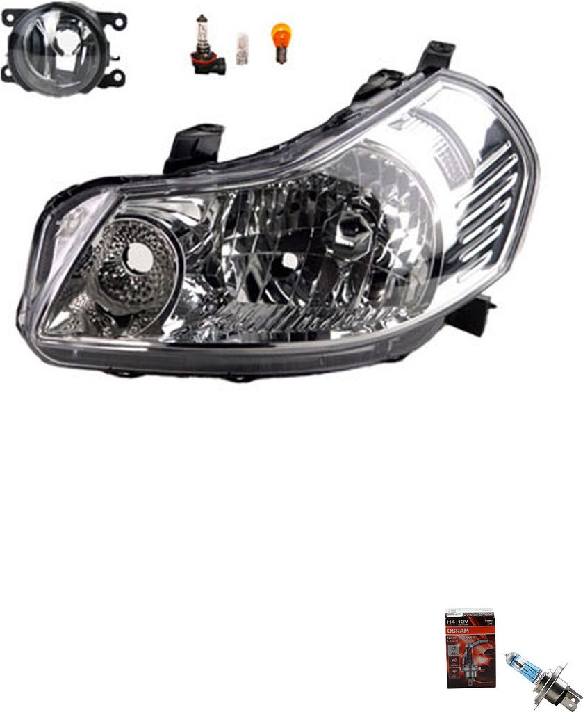 Johns, Scheinwerfer + Osram Night Breaker Laser passend für Fiat Sedici 06/2006-Links s 71742454 3532079J00 8200074008 6202E1 00006202E1 6710027 0...