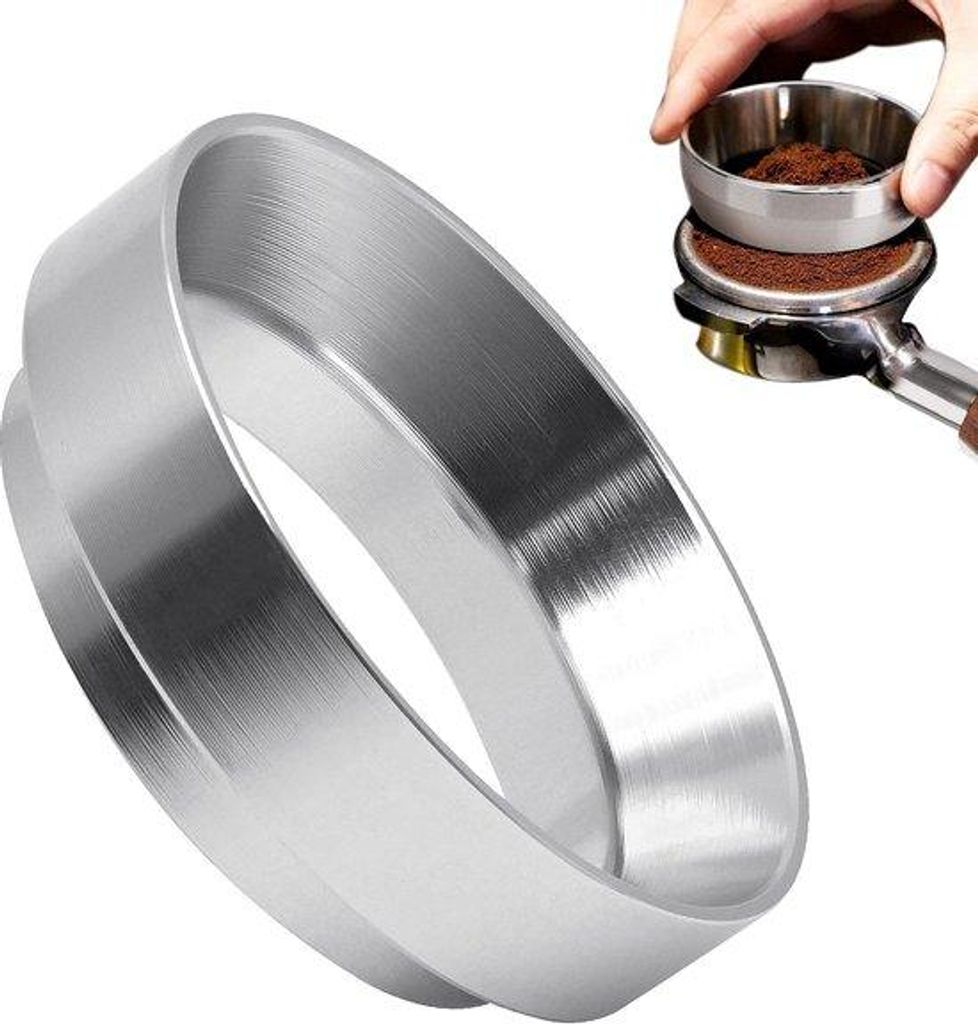 58mm Aluminium Espresso Doseer Trechter für Kaffee Maschine Accessoires mit Silber Portafilter Trechter