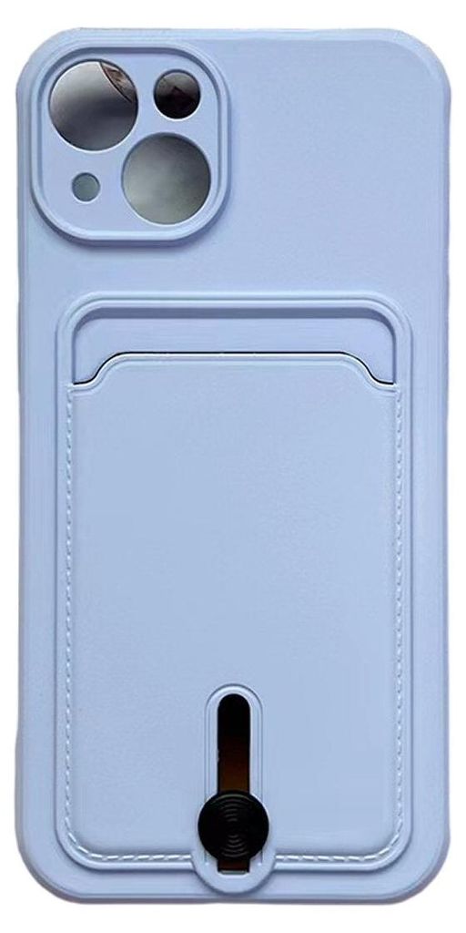 Hülle für iPhone 15 Silikon-Kartenhalterschutz in Lavendel