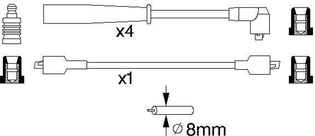 Bosch Zündleitungssatz 0 986 356 774