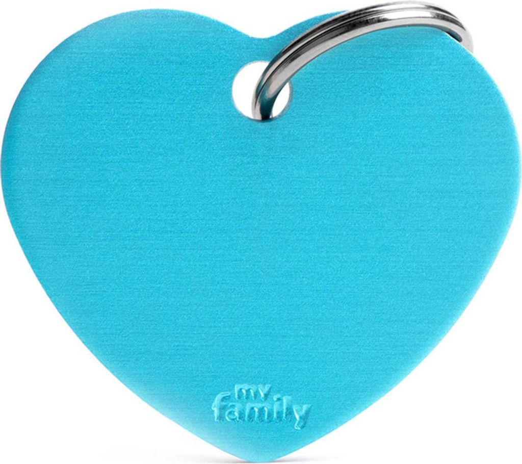 MyFamily Anhänger Kollektion Basic Herz Aluminium hellblau