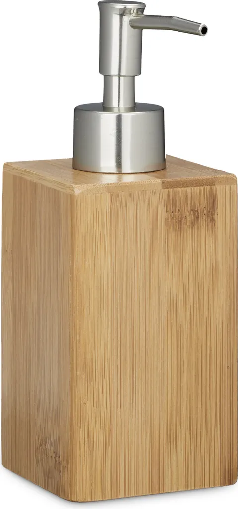 Dispenser Sapone Relaxdays Bambù 5 Pezzi - Alternativa Zero Waste Bagno