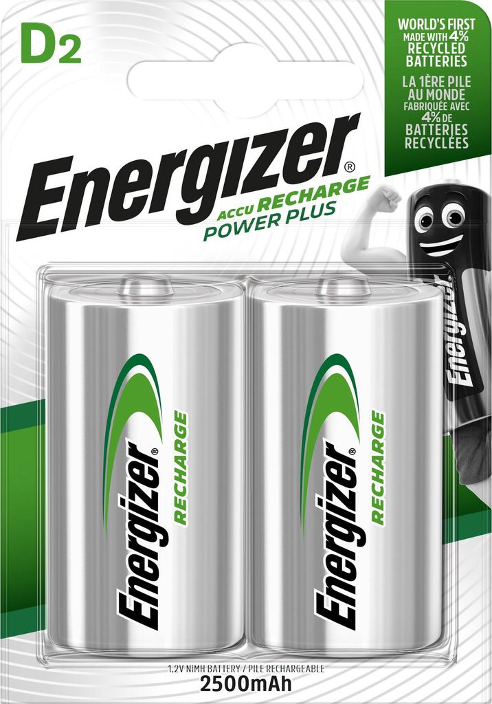 ENERGIZER Power Plus Akku NiMH D (HR20) 1.2V 2500mAh (2er Zdjęcie produktu 