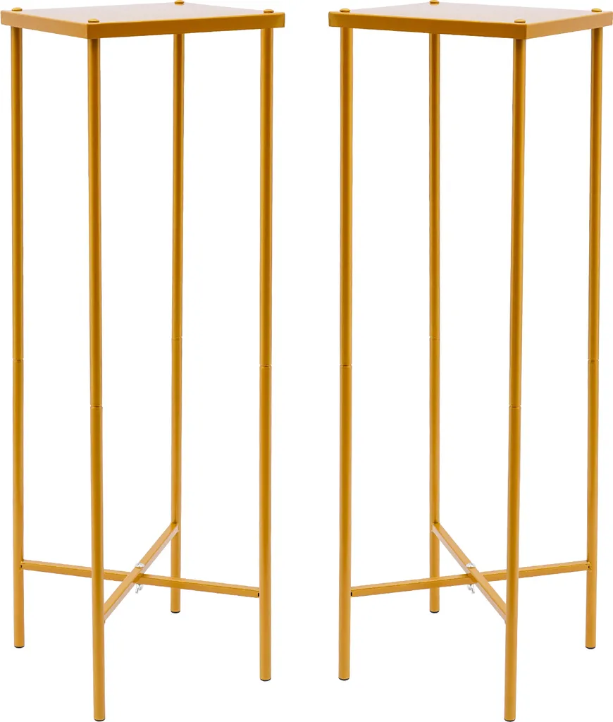 Présentoir fleurs mariage or métal robuste lot de 2 structures design