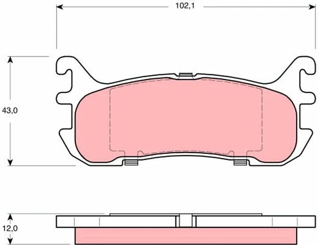 Freinage sécurisé pour Mazda 323 BA : Plaquettes TRW GDB3319 OE