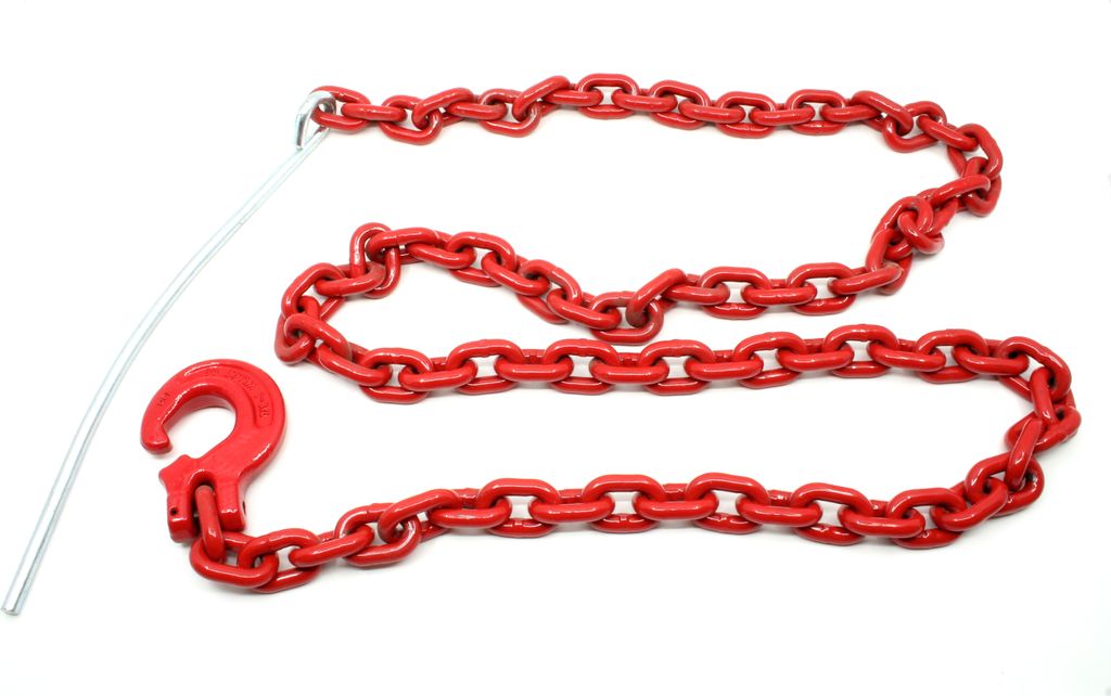 Forstkette 10mm 2m - Rückekette Für Holz, Rot, Hochfest