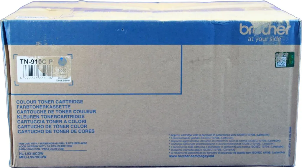 Toner Original Brother TN-910CP Cyan : Évitez les Fuites et Taches Laser