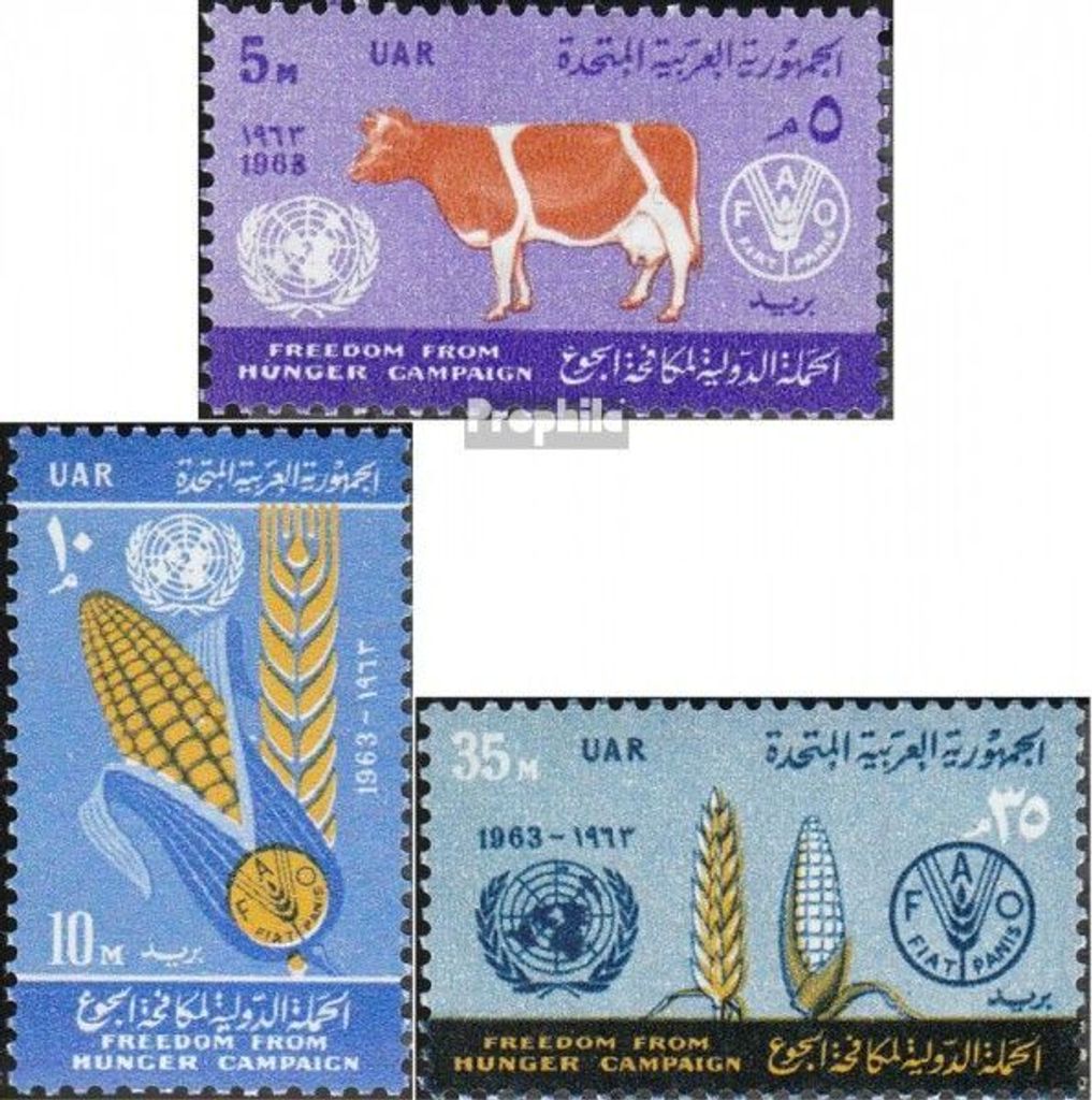 Briefmarken Ägypten 1963 Mi 696-698 (kompl.Ausg.) Produktbild 