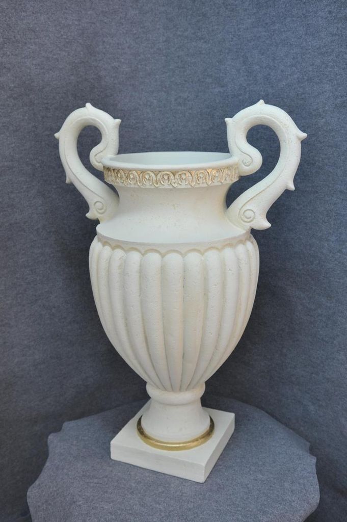 Design Blumen Vase Pokal Kelch Vasen Schalen XXL Boden Schale Römischer Stil Neu