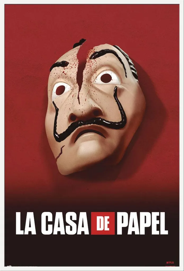 Poster La Casa de Papel Encadré 61x91cm - Cadre Blanc Shinsuke Robuste