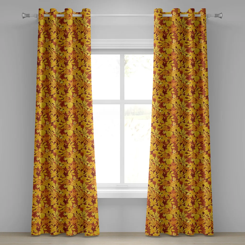 Rideau d'automne à œillets 280x245 cm en tissu souple haute qualité