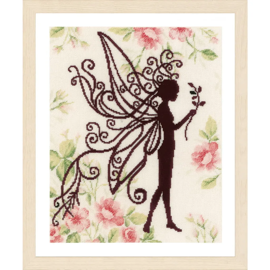 Lanarte Flower Fairy Silhouette II 23x29cm - Kit Punto Croce Contato
