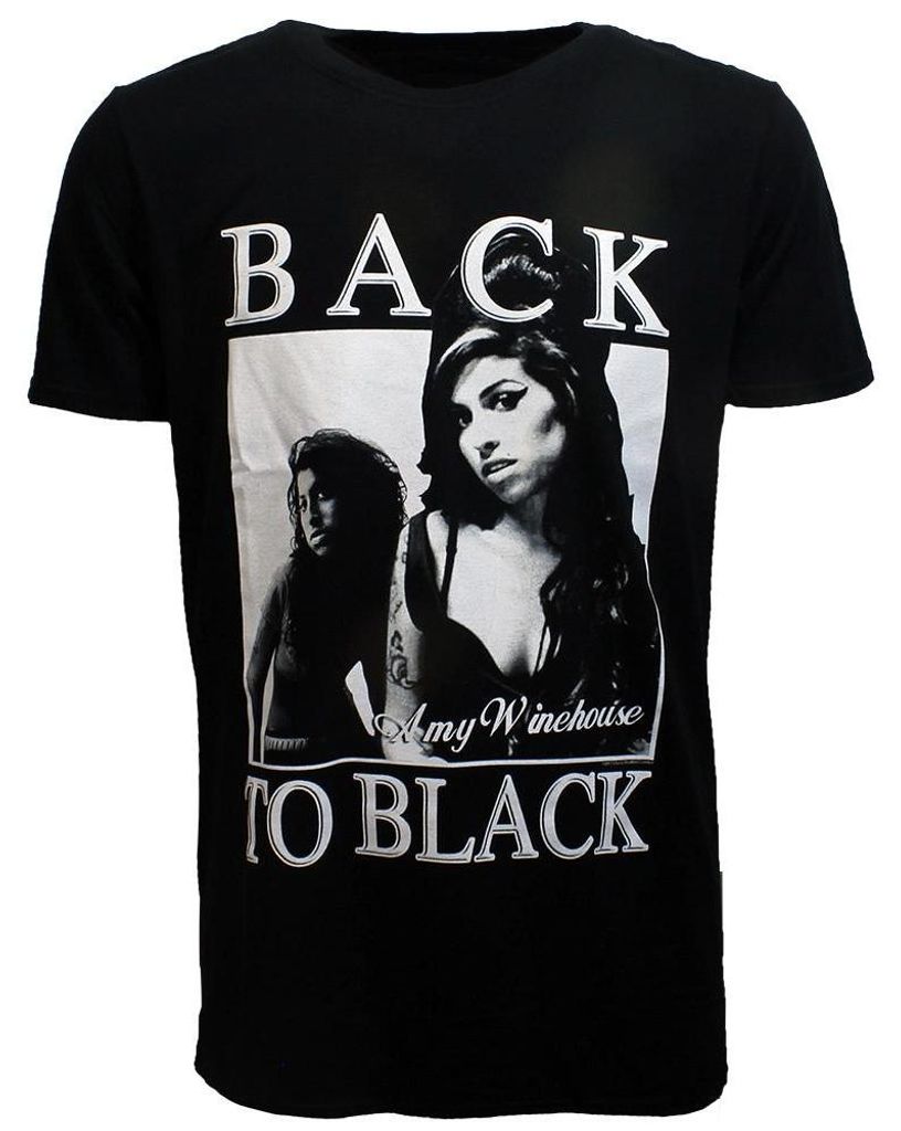 Amy Winehouse Back To Black T-Shirt Schwarz – Offizielles Merchandise - L