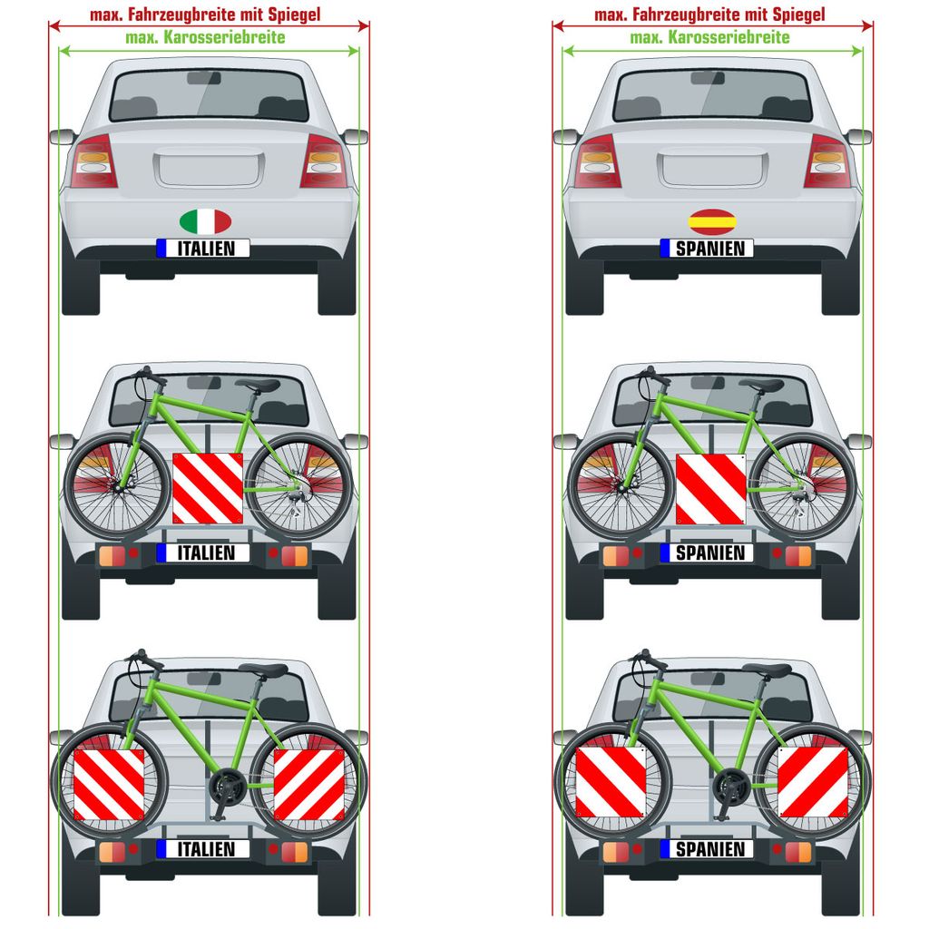 Warntafel Italien Spanien 50x50cm Aluminium | Kaufland.de