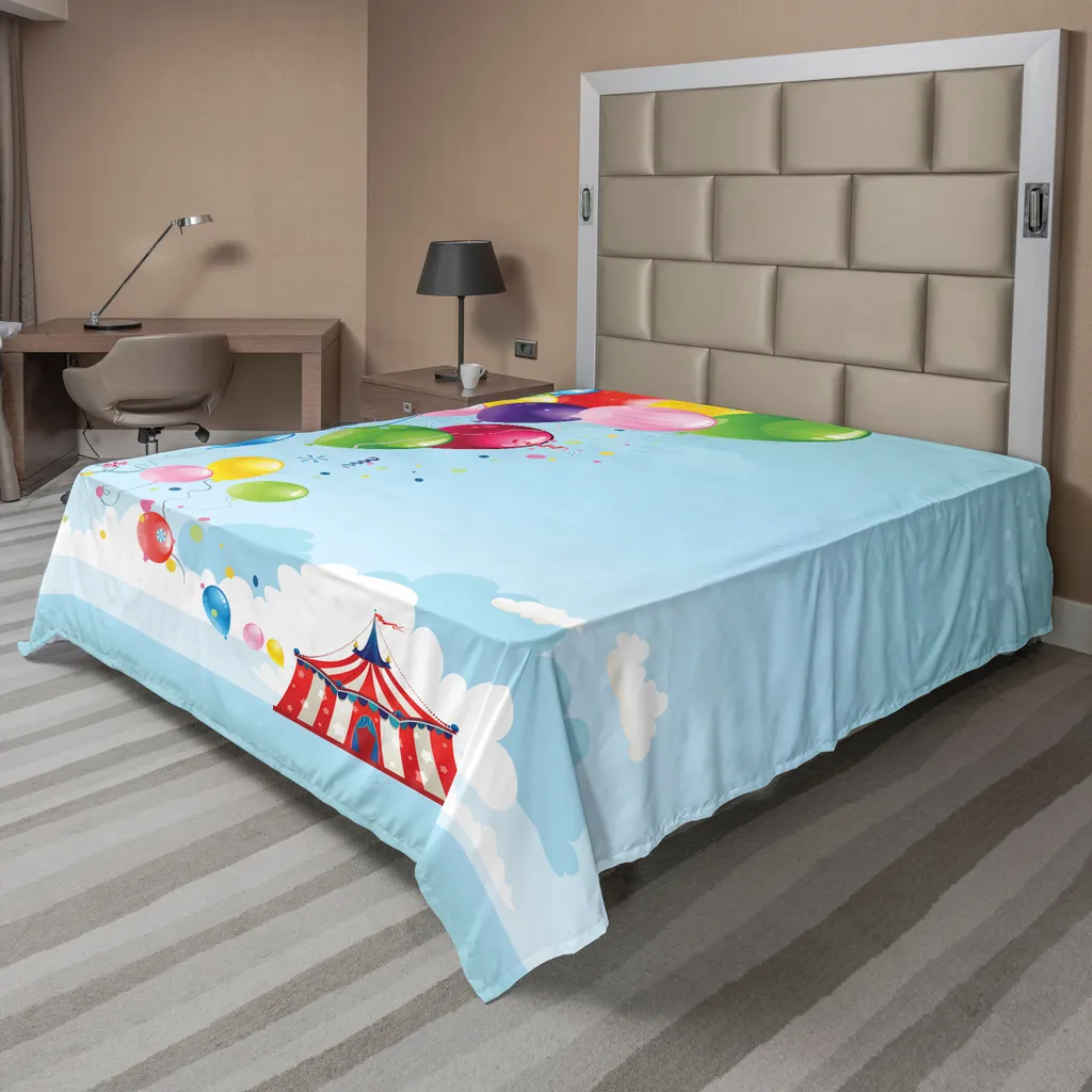 Drap de lit supérieur à motif Chapiteau 260x228 cm - Literie Décorative