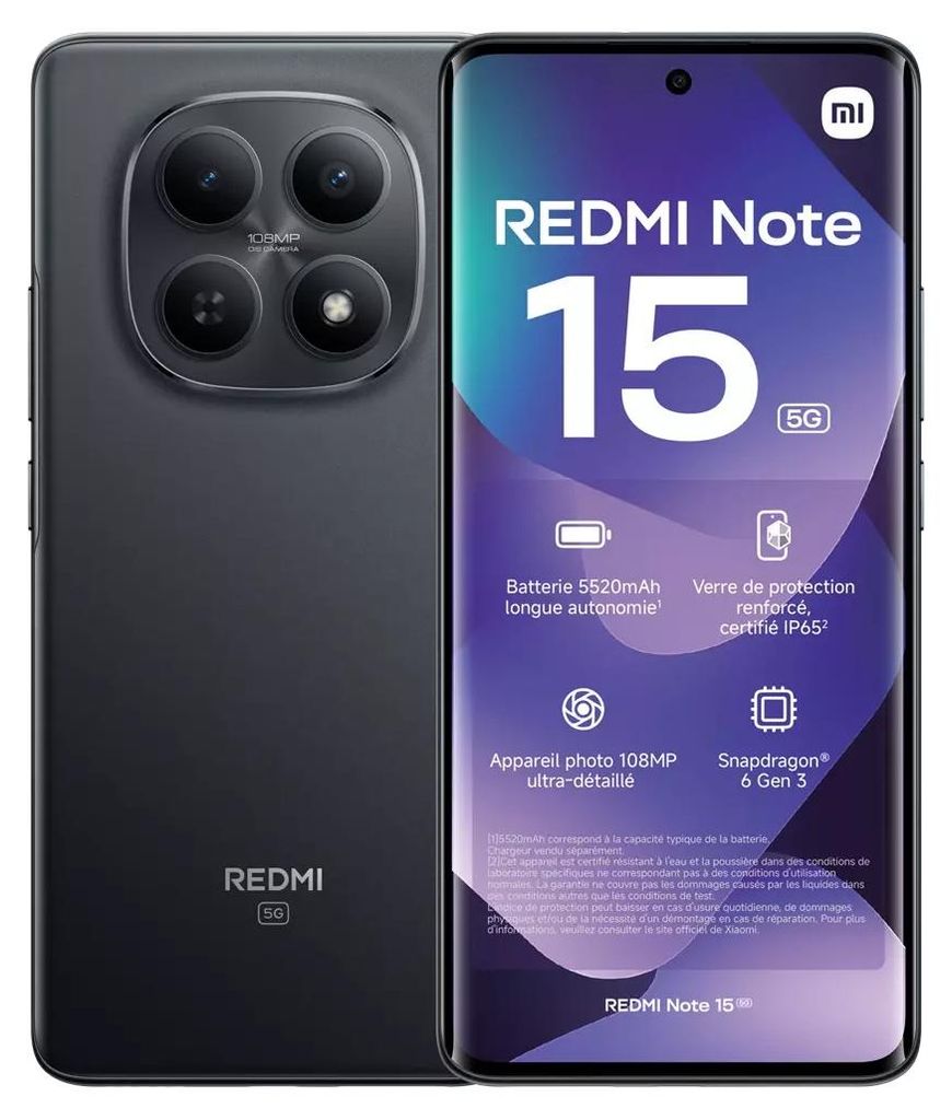 Xiaomi Redmi Note 15 5G Smartphone 8GB/256GB 6,77" 5520mAh Produktbild 