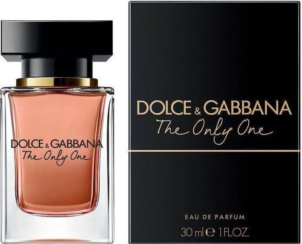 A perfume bottle and its packaging are displayed side-by-side against a white background.