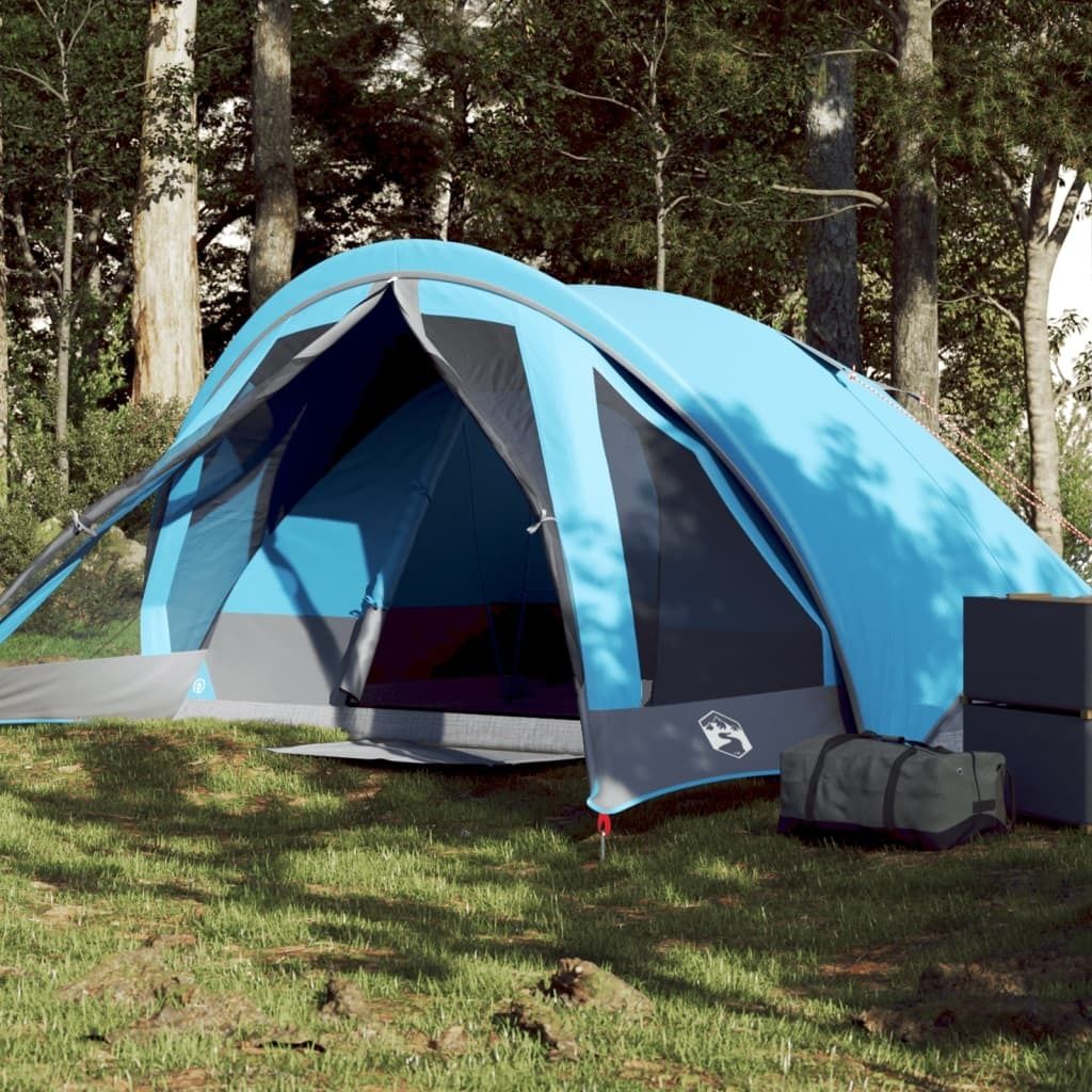 "2026 Promotion" Campingzelt 4 Personen, Familienzelt UV-Schutz, Blau Wasserdicht - Campingzelte CC32778