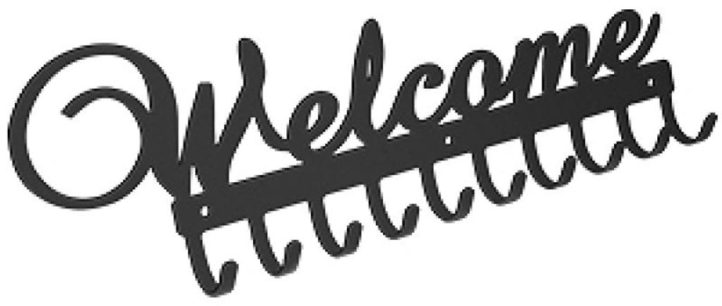 Schlüsselbrett aus Metall mit 10 Haken, Wandorganizer, Schlüsselbrett im Landhausstil, Tastaturhakenleiste, Schlüsselbrett im Vintage-Stil, Tür...